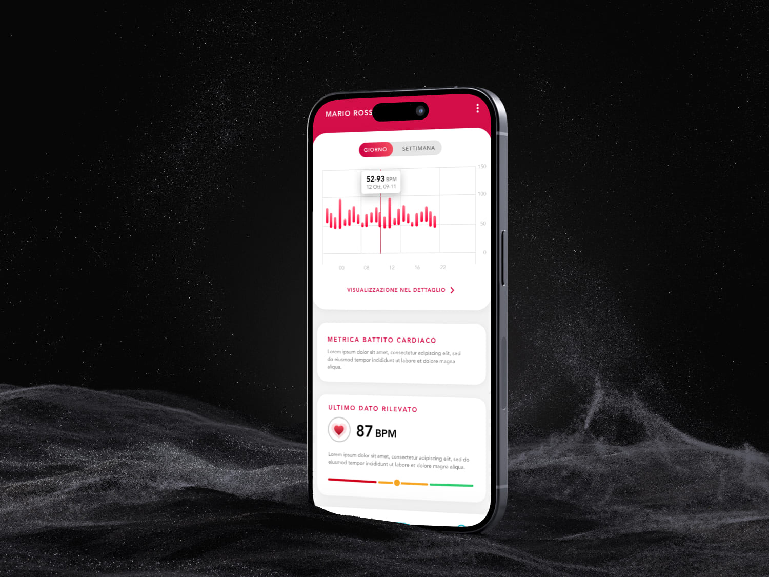 Schermate interfaccia utente app Careblox responsive design