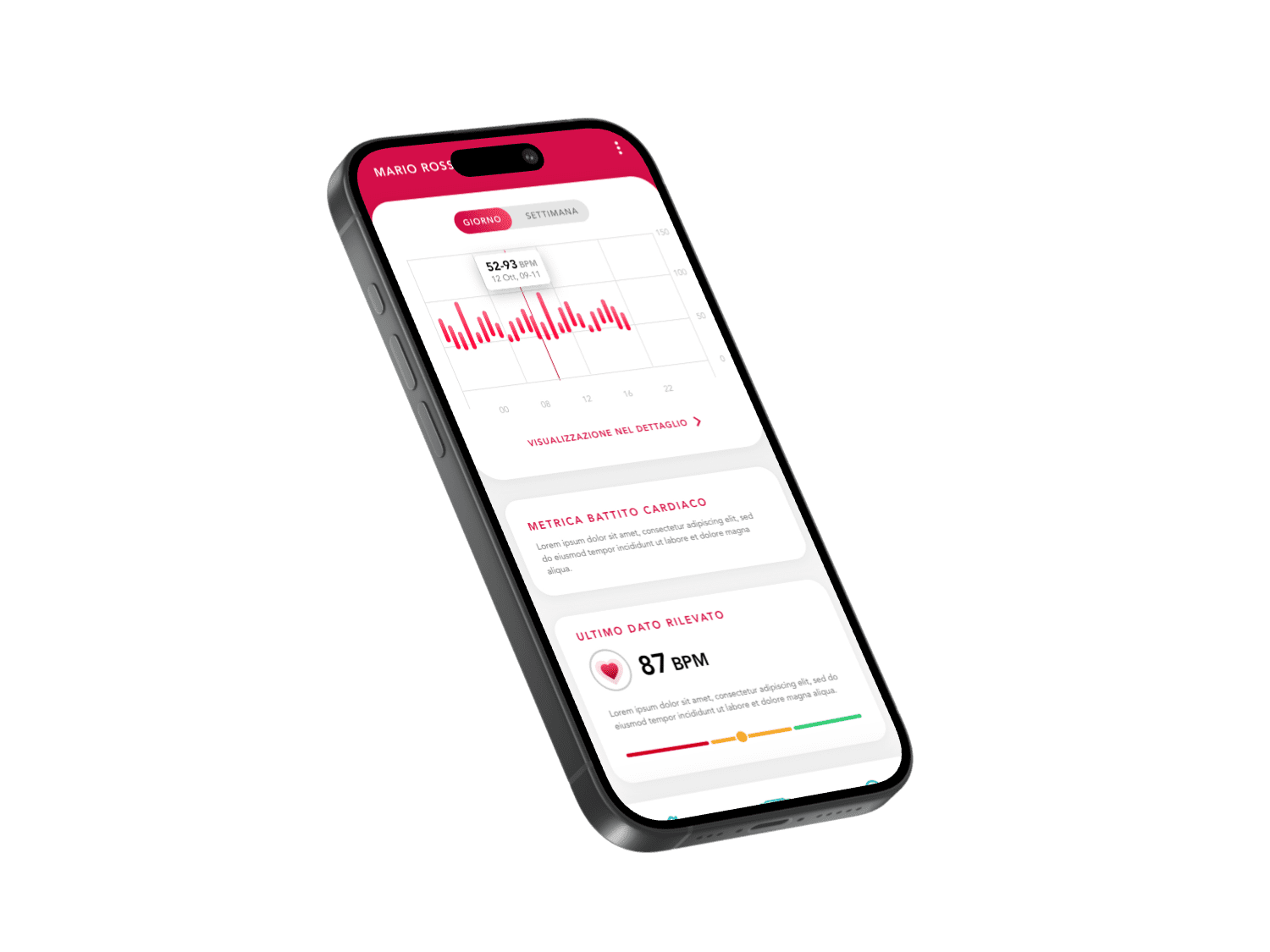 Schermate interfaccia utente app Careblox responsive design